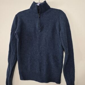 Black Brown 1826 Men's Teal Blue Zip-Up Sweater